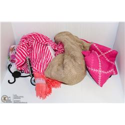 LOT OF 5 ASSORTED SCARVES