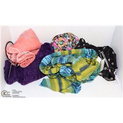 LOT OF 5 ASSORTED SCARVES