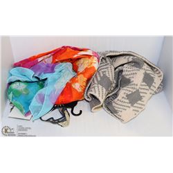 LOT OF 5 ASSORTED SCARVES