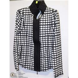 WINDOW PANE PRINT JACKET SIZE MEDIUM