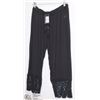 Image 1 : CROP LACE HEMMED PAJAMA PANT SIZE LARGE