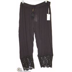 CROP LACE HEMMED PAJAMA PANT SIZE XL