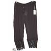 Image 1 : CROP LACE HEMMED PAJAMA PANT SIZE XL