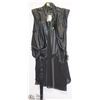 Image 1 : FAUX LEATHER WITH SHEER HEM & BACK VEST SIZE SM