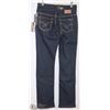 Image 1 : PULL ON JEANS STRAIGHT LEG SIZE 26