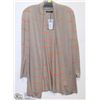 Image 1 : GREY & ORANGE STRIPED CARDIGAN SIZE MEDIUM