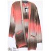 Image 1 : PEACH & GREY LONG SLEEVE CARDIGAN SIZE MEDIUM