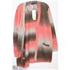 Image 1 : PEACH & GREY LONG SLEEVE CARDIGAN SIZE LARGE