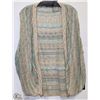 Image 1 : GREEN & TAUPE CARDIGAN SIZE MED TO LARGE