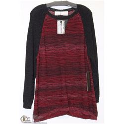 RED & BLACK KNIT SWEATER SIZE XL