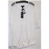 Image 1 : WHITE OPEN KNIT SWEATER SIZE XL