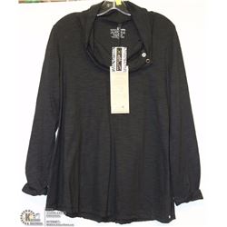 COWL NECK TOP WITH BUTTON ACCENT SIZE XL