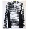 Image 1 : STRIPED MOCK NECK LONG SLEEVE TOP SIZE LARGE