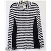 Image 1 : STRIPED MOCK NECK LONG SLEEVE TOP SIZE XL