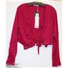 Image 1 : TIE FRONT BOLERO SIZE 12