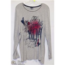 LONG SLEEVE "YOU MADE MY DAY" PRINT SHIRT SIZE XL