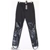 Image 1 : BLACK PANTS WITH FAUX LEATHER SIZE LARGE