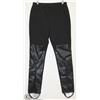 Image 1 : BLACK PANTS WITH FAUX LEATHER SIZE LARGE