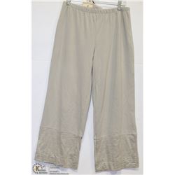 TAN 3/4 LENGTH YOGA SWEATS SIZE SMALL