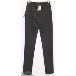 BLACK DRESS PANT WITH FAUX LEATHER POCKET SIZE 00