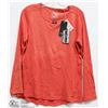Image 1 : ORANGE CREW NECK LONG SLEEVE TOP SIZE MED