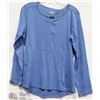 Image 1 : BLUE CREW NECK LONG SLEEVE TOP SIZE LRG