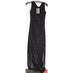 MAXI DRESS WITH MESH OVERLAY SIZE XSM
