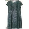 Image 1 : GREEN LACE OVERLAY DRESS SIZE `14