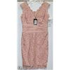 Image 1 : PINK LACE OVERLAY DRESS SIZE 10