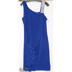ROYAL BLUE WRAP DRESS W/RHINESTONE STRAP SIZE 16