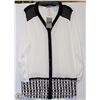Image 1 : CREPE & SUEDE BUTTON UP SHIRT SIZE XL