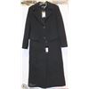 Image 1 : BLACK LONG BUTTON UP FELT COAT SIZE 2