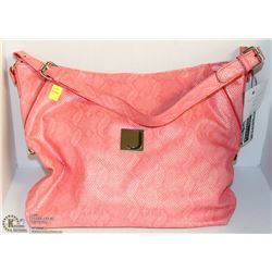 SALMON SNAKE PRINT PURSE