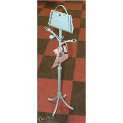 BLUE CRYSTAL PURSE STAND - HOLDS UP TO 12 PURSES