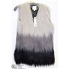 Image 1 : GREY FAUX FUR VEST SIZE MEDIUM
