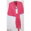Image 1 : 3/4 LENGTH WRAP PINK CARDIGAN SIZE SM/MED