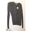 Image 1 : GREY LONG SLEEVE BUTTON  CLOSURE CARDIGAN SZ LRG