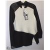 Image 1 : MOCK NECK SWEATER W/ZIP AND PLEATHER DETAILS SZ LRG