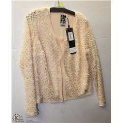 CARDIGAN - EYELASH KNIT W/HOLES SIZE 12