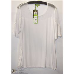 3/4 LENGTH MESH SHOULDER DETAIL BLOUSE SIZE XL