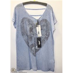 BLUE/GREY MESH  PRINT TSHIRT SIZE 16