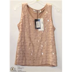 APRICOT COLOR WAVY STYLE FRONT DRESS TANK SIZE 4