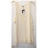 Image 1 : BEIGE TANK WITH LACE TRIM SIZE XL