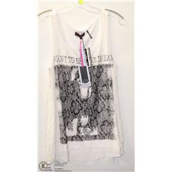 "LULU LOVE' LACE TANK SIZE SMALL