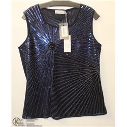 SEQUIN & BEADED FRONT TANK SIZE LARGE