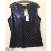 Image 1 : SEQUIN & BEADED FRONT TANK SIZE LARGE