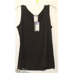 BLACK BASIC CREW NECK TANK TOP SIZE MED