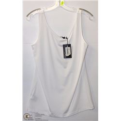 WHITE SATEEN TANK TOP SIZE MED