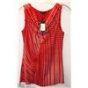 Image 1 : RED/WHITE TANK WITH WIDE STRAP - SIZE XS