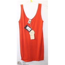 ORANGE BAMBOO DOUBLE SCOOP NECK TANK ONE SIZE